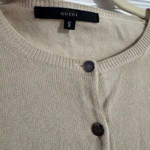 Gucci Cashmere Cardigan with Logo Buttons
